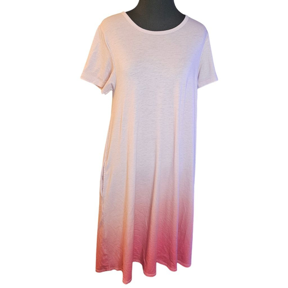 Lularoe Jessie Dress XS Pink Ombre A-line Pockets Knee Length - Picture 2 of 7
